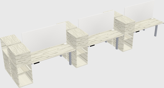 Shared electric desk + cabinet