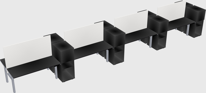 Shared electric desk + cabinet