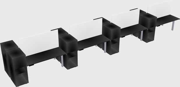 Shared electric desk + cabinet