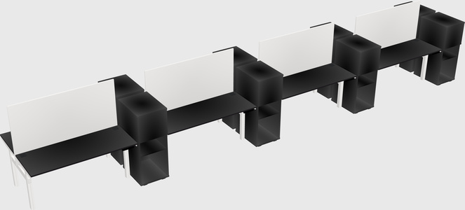 Shared electric desk + cabinet