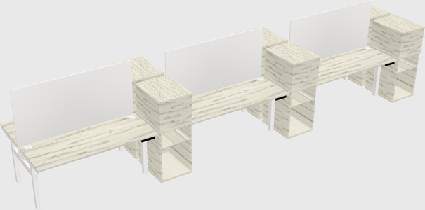 Shared electric desk + cabinet