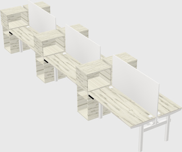 Shared electric desk + cabinet