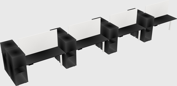 Shared electric desk + cabinet