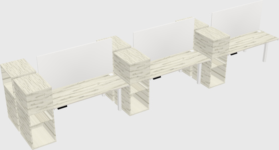 Shared electric desk + cabinet