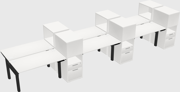 Shared electric desk + cabinet