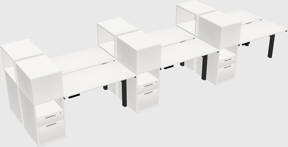 Shared electric desk + cabinet