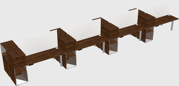 Shared electric desk + cabinet