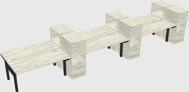 Shared electric desk + cabinet