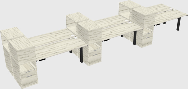 Shared electric desk + cabinet