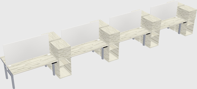 Shared electric desk + cabinet