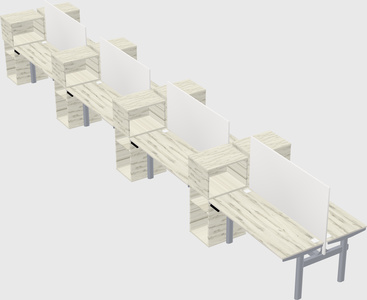 Shared electric desk + cabinet