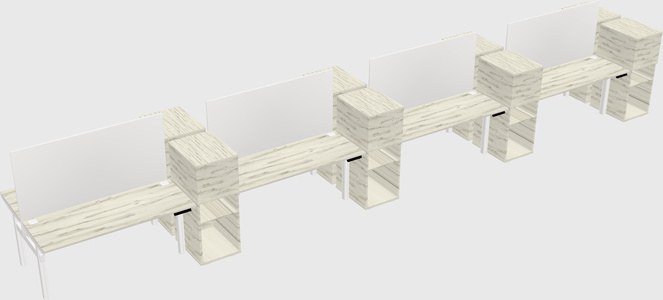 Shared electric desk + cabinet