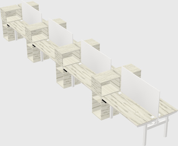 Shared electric desk + cabinet