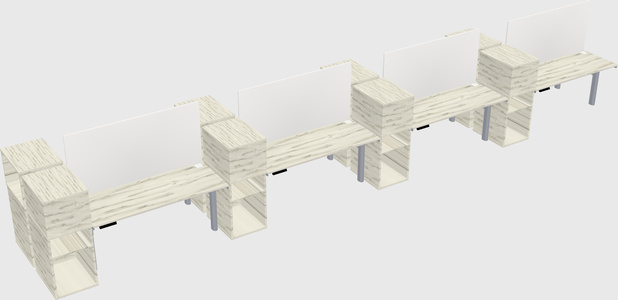 Shared electric desk + cabinet