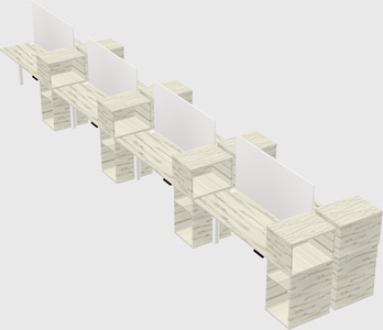 Shared electric desk + cabinet
