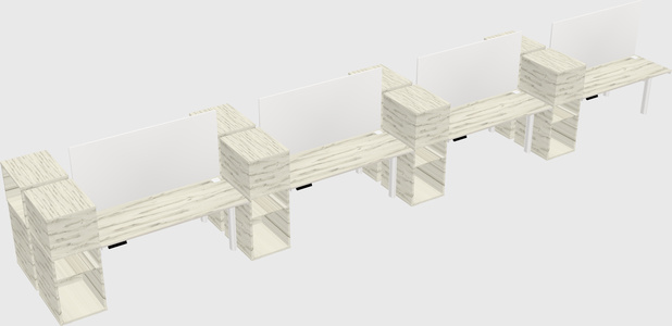 Shared electric desk + cabinet