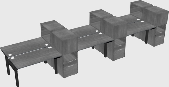 Shared electric desk + cabinet