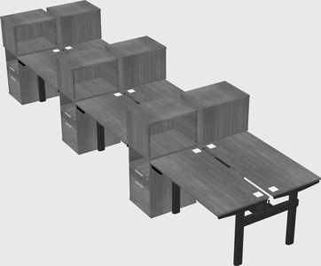 Shared electric desk + cabinet