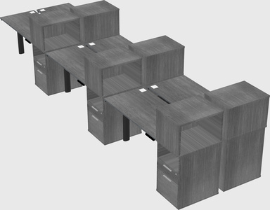 Shared electric desk + cabinet