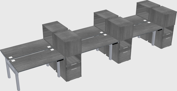 Shared electric desk + cabinet