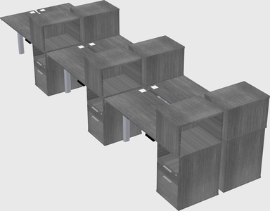 Shared electric desk + cabinet