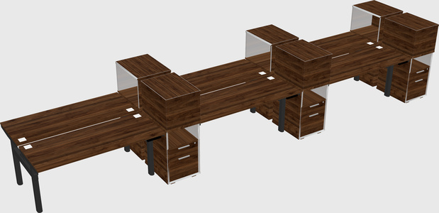 Shared electric desk + cabinet