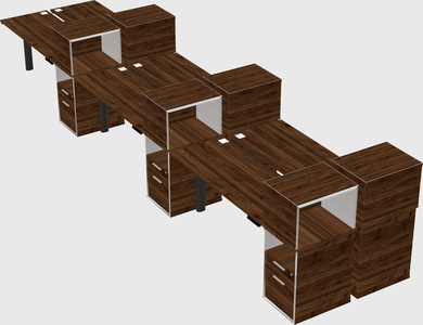 Shared electric desk + cabinet