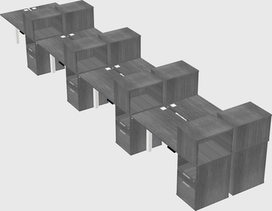 Shared electric desk + cabinet