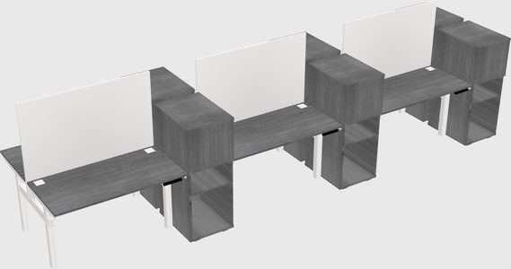 Shared electric desk + cabinet