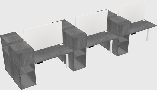 Shared electric desk + cabinet