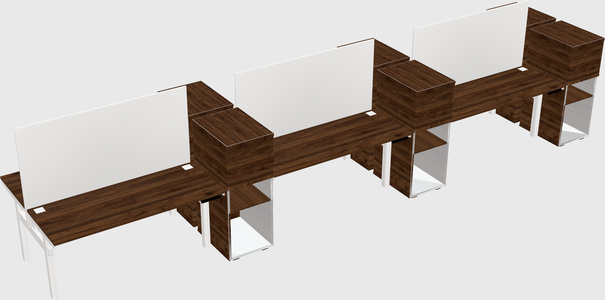 Shared electric desk + cabinet