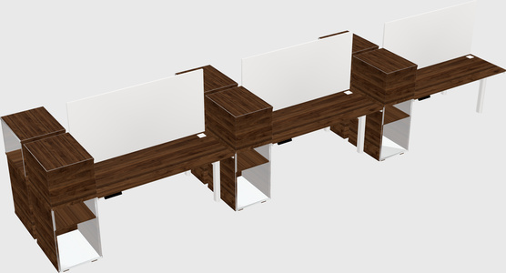 Shared electric desk + cabinet