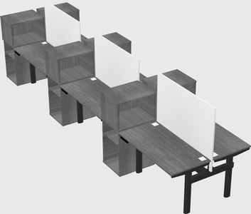 Shared electric desk + cabinet