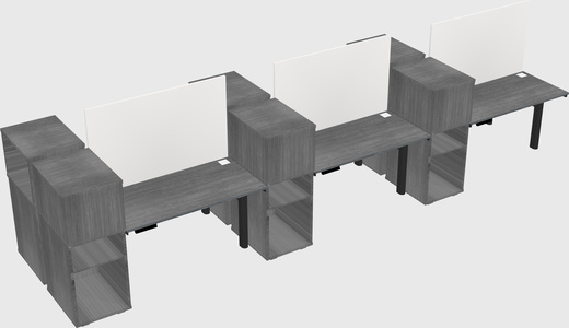 Shared electric desk + cabinet