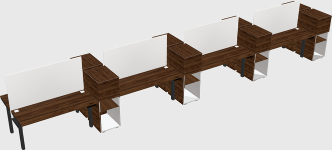Shared electric desk + cabinet