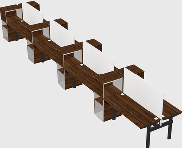 Shared electric desk + cabinet