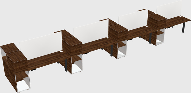 Shared electric desk + cabinet