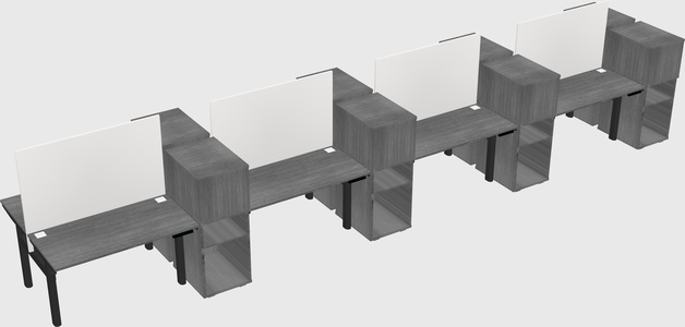 Shared electric desk + cabinet