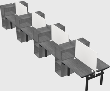 Shared electric desk + cabinet
