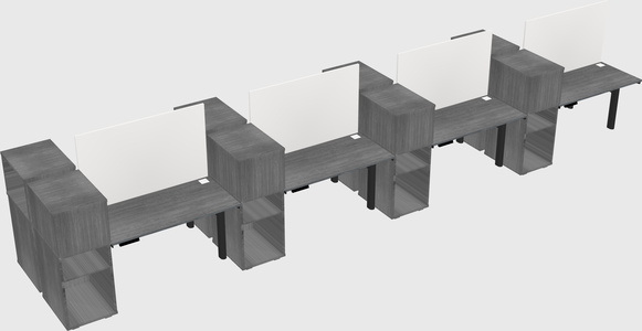 Shared electric desk + cabinet