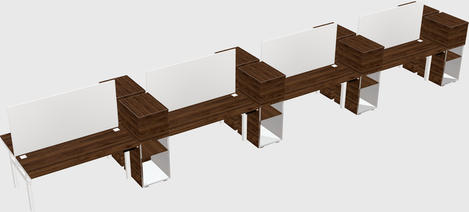 Shared electric desk + cabinet