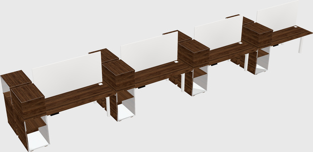 Shared electric desk + cabinet