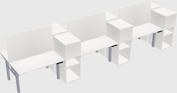 Shared electric desk + cabinet