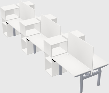 Shared electric desk + cabinet