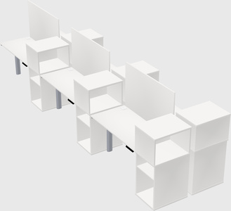 Shared electric desk + cabinet
