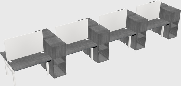 Shared electric desk + cabinet
