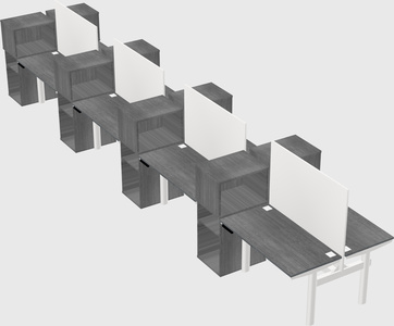 Shared electric desk + cabinet