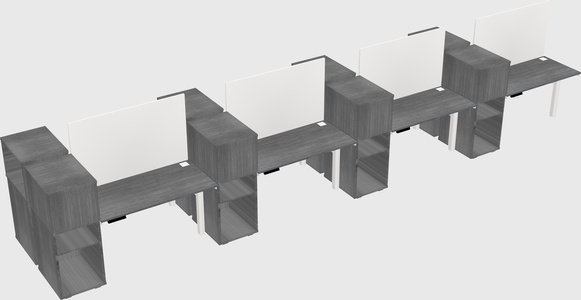 Shared electric desk + cabinet