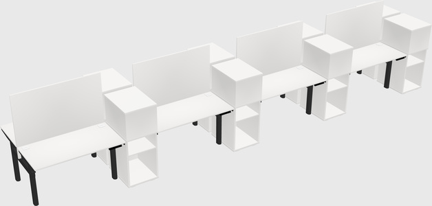 Shared electric desk + cabinet