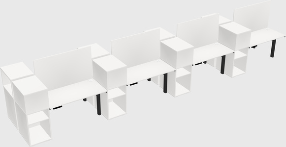 Shared electric desk + cabinet